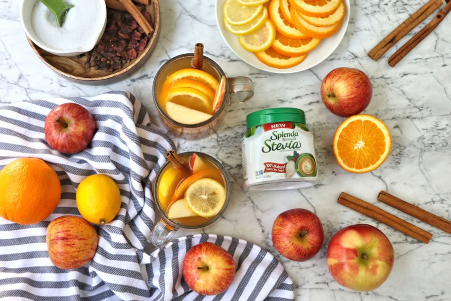 cidre de pomme chaud épicé à la stévia