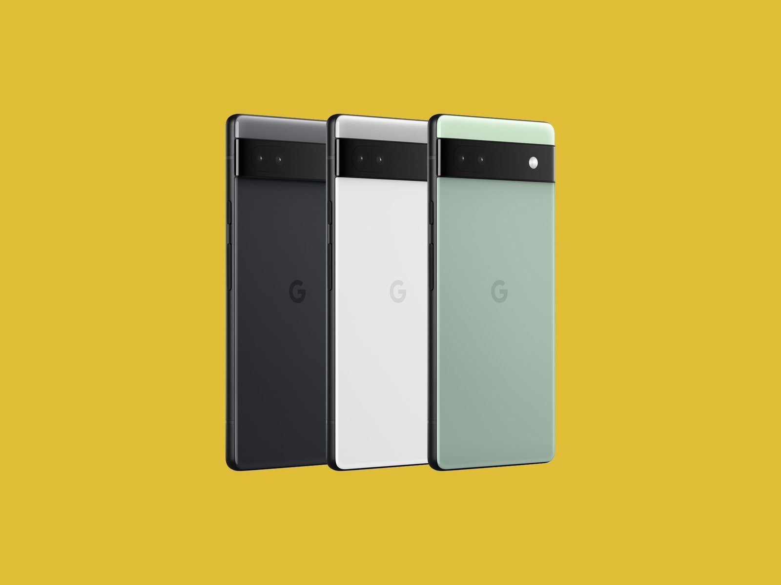 Smartphones Google Pixel 6A de différentes couleurs