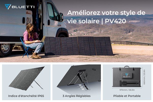 BLUETTI a dévoilé son nouveau panneau solaire PV420 pour un accès facile à l'énergie renouvelable