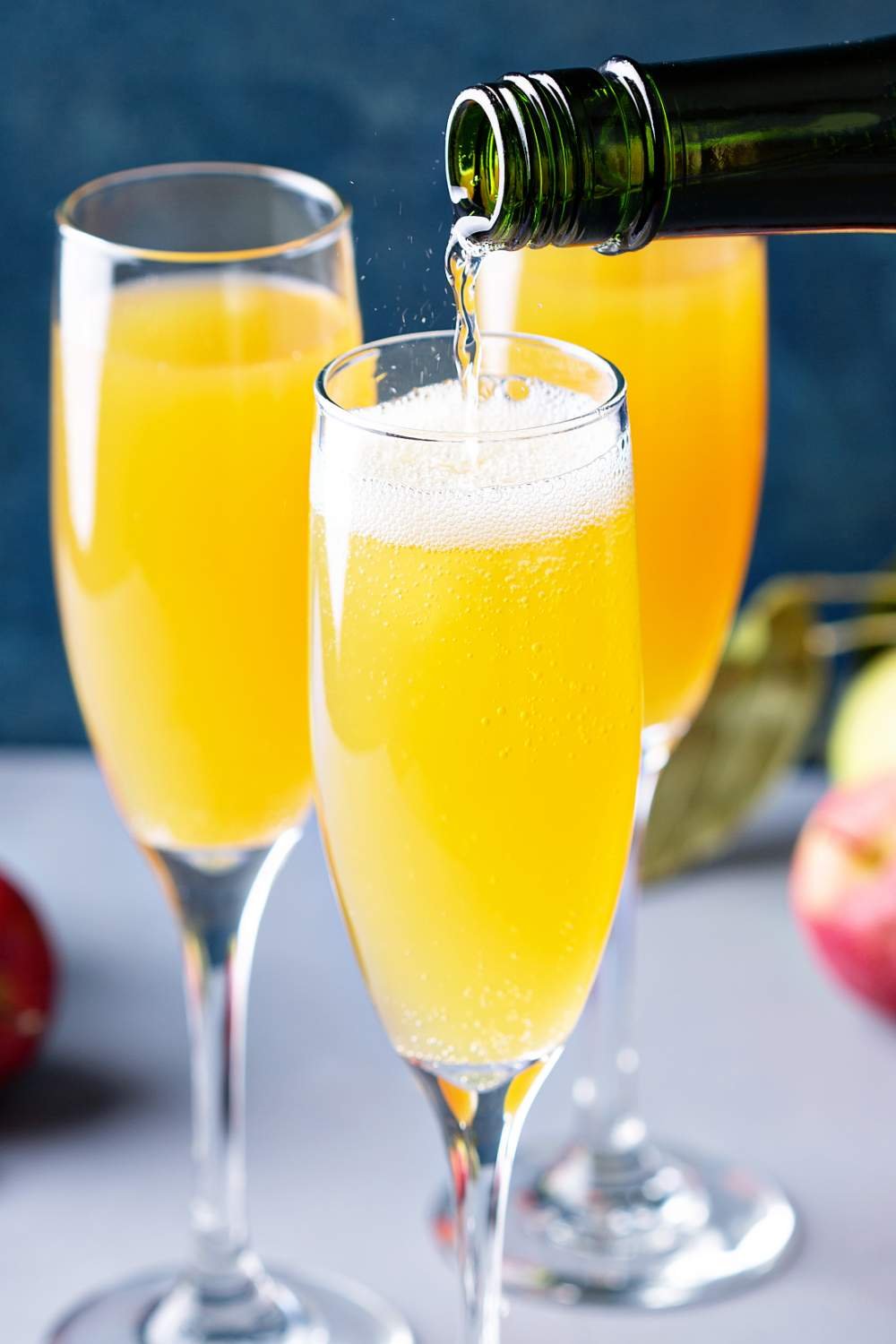 Mimosas au cidre de pomme de près